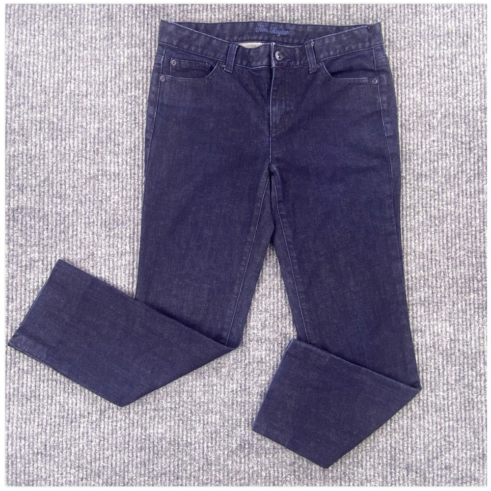 Ann Taylor Jeans Womens 4 Long Blue Modern Fit Lindsay Waist Dark Wash Office